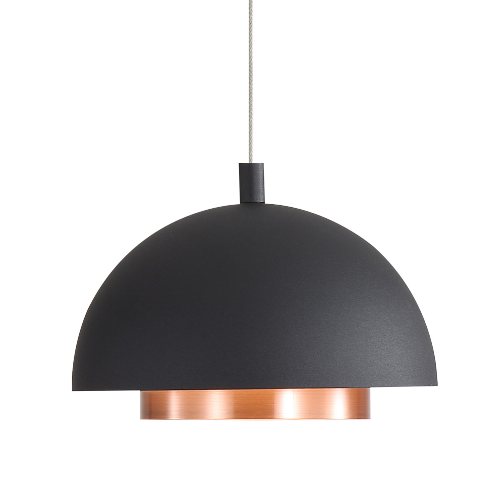 Wry Lighting Solsken Integrated LED 7in Pendant in Sand Black
